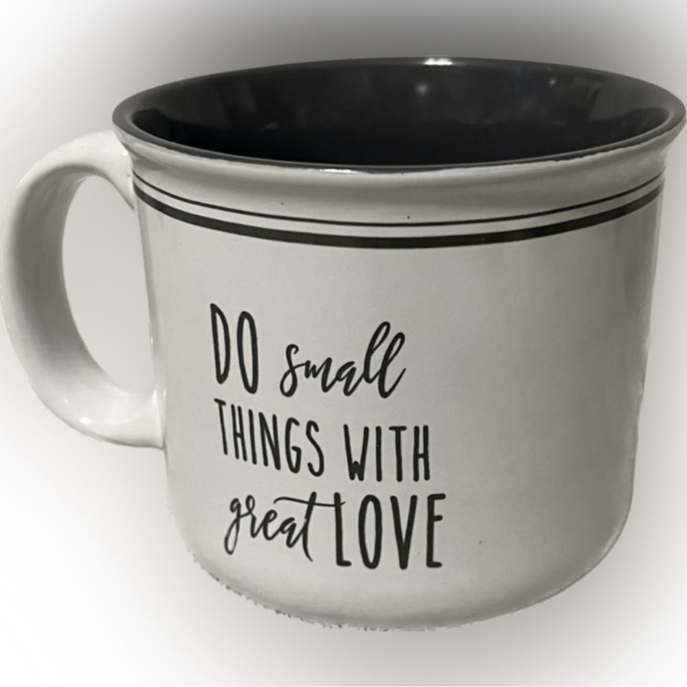 🔴DO small THINGS WITH great LOVE” Mug Large Gray Inspirational Cup Tumbler